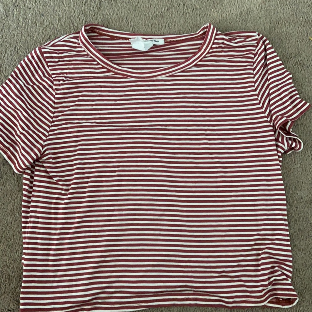 Crop top striped shirt